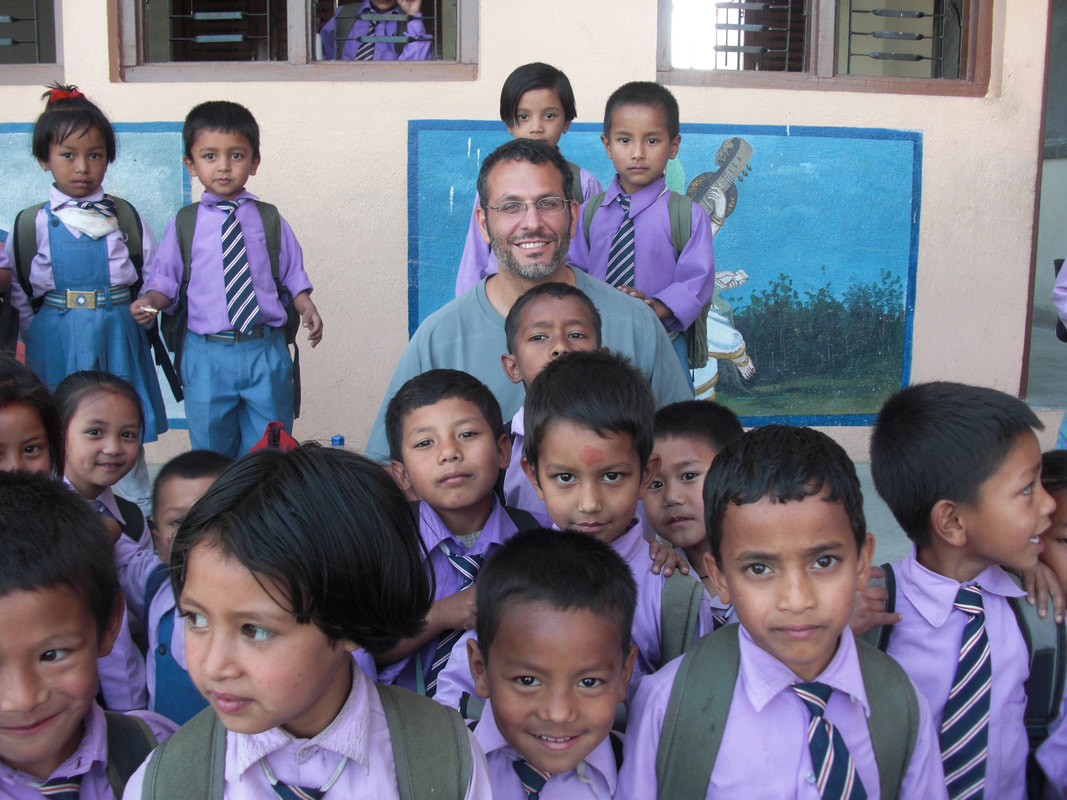 Teaching school for the day in Kathmandu.